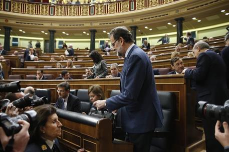 11/03/2015. Rajoy asiste a la sesión de control al Gobierno en el Congreso. El presidente del Gobierno, Mariano Rajoy, a su llegada a la ses...