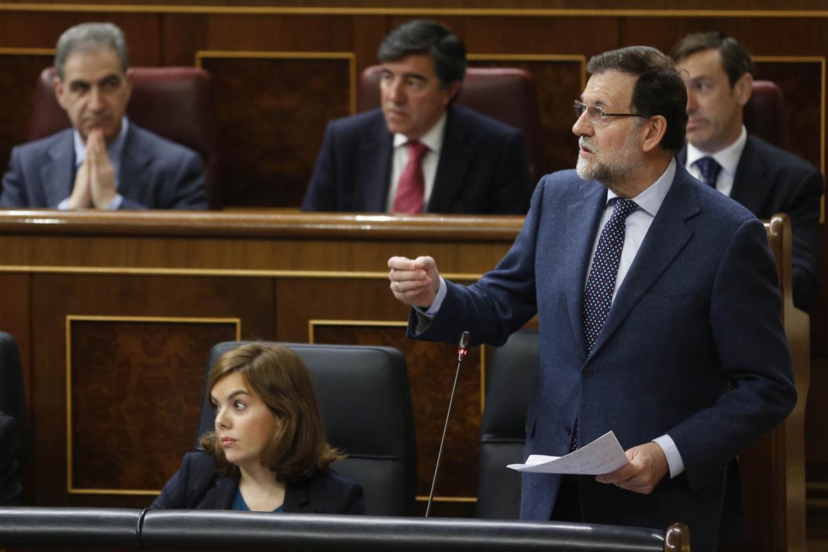 11/03/2015. Rajoy asiste a la sesión de control al Gobierno en el Congreso. El presidente del Gobierno, Mariano Rajoy, durante su intervenci...