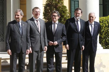 13/04/2015. Rajoy inaugura la Cumbre ministerial UE/Vecindad Sur. El presidente del Gobierno, Mariano Rajoy, junto al presidente de la Gener...