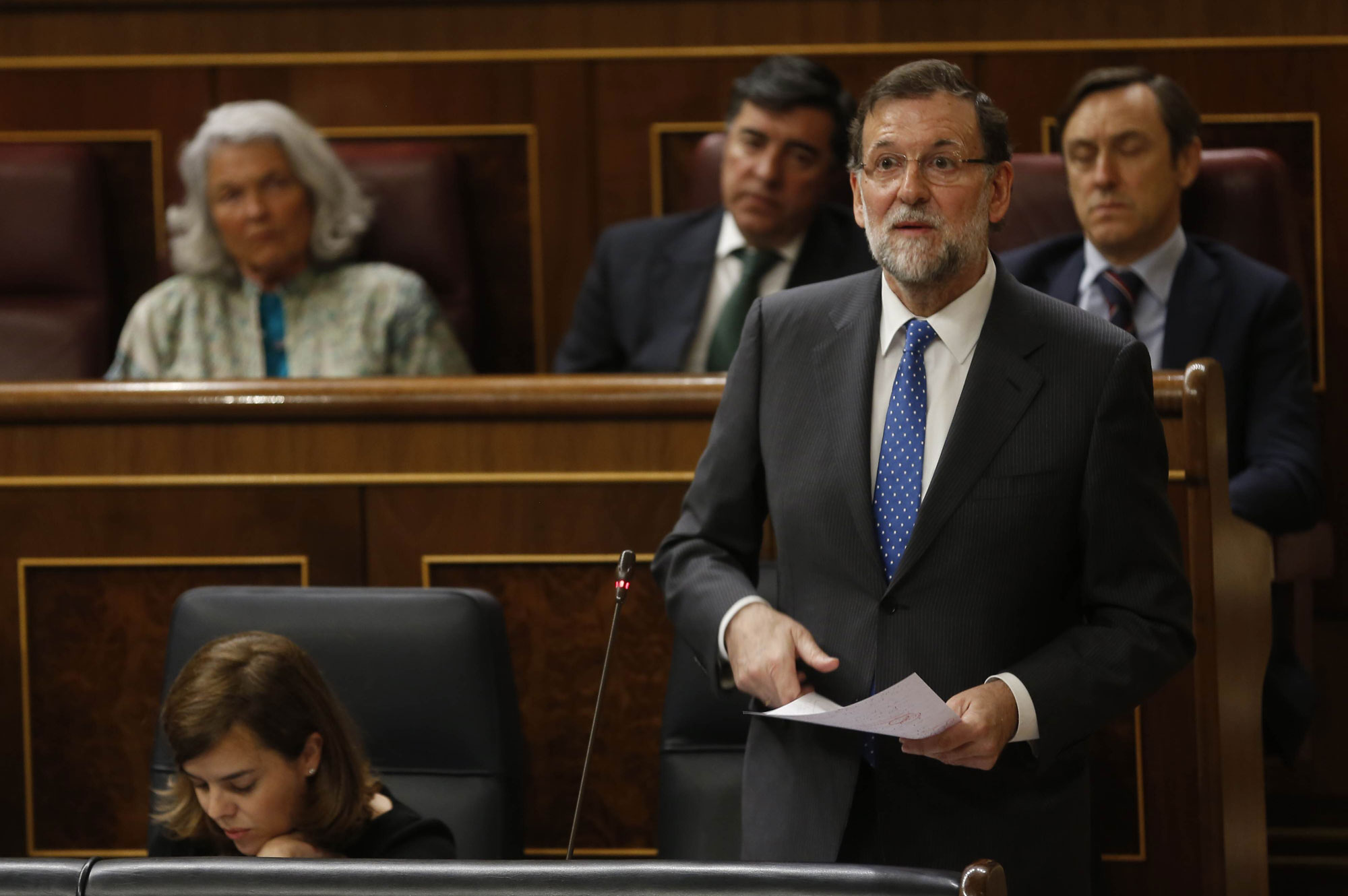 15/04/2015. Rajoy asiste a la sesión de control al Gobierno. Mariano Rajoy asiste a la sesión de control al Gobierno en el Congreso de los Diputados.