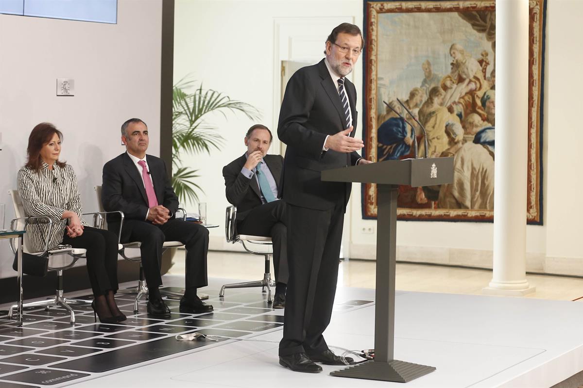 19/02/2015. Acto sobre Tecnología de la Información en la Administración. El presidente del Gobierno, Mariano Rajoy, en un momento de su int...