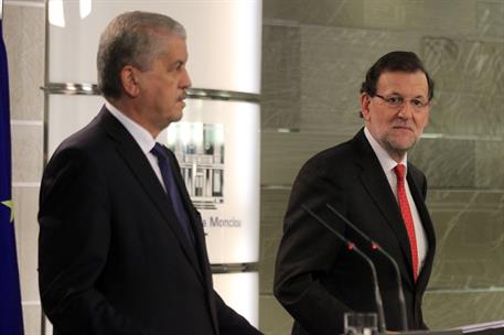 21/07/2015. VI Reunión de Alto Nivel Hispano-Argelina. El presidente del Gobierno español, Mariano Rajoy, y primer ministro argelino, Abdelm...