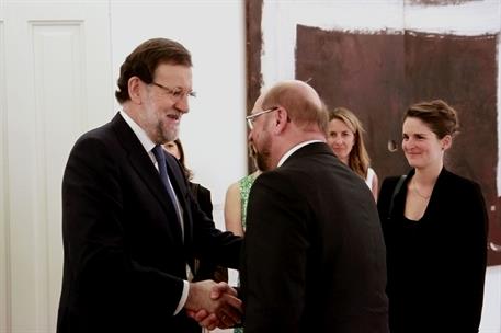 24/06/2015. Rajoy recibe al presidente del Parlamento Europeo. El presidente del Gobierno, Mariano Rajoy, recibe al presidente del Parlament...