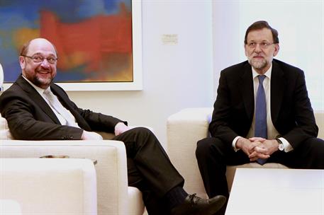 24/06/2015. Rajoy recibe al presidente del Parlamento Europeo. El presidente del Gobierno, Mariano Rajoy, recibe al presidente del Parlament...