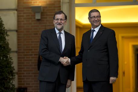 27/10/2015. Rajoy recibe al primer ministro de la República Tunecina. El presidente del Gobierno Mariano Rajoy, recibe al primer ministro de...