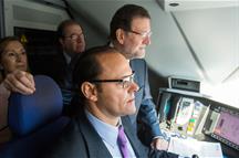 El presidente Rajoy, en un momento de la inauguración del AVE Valladolid-Palencia-León (Foto: Pool Moncloa)