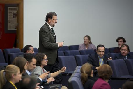 30/10/2015. Rajoy comparece en La Moncloa. El presidente del Gobierno, Mariano Rajoy, comparece para informar de las reuniones mantenidas co...