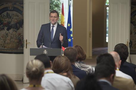 31/07/2015. Balance del curso político. El presidente del Gobierno, Mariano Rajoy, comparece tras la reunión del último Consejo de Ministros...