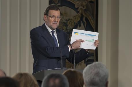 31/07/2015. Balance del curso político. El presidente del Gobierno, Mariano Rajoy, comparece tras la reunión del último Consejo de Ministros...