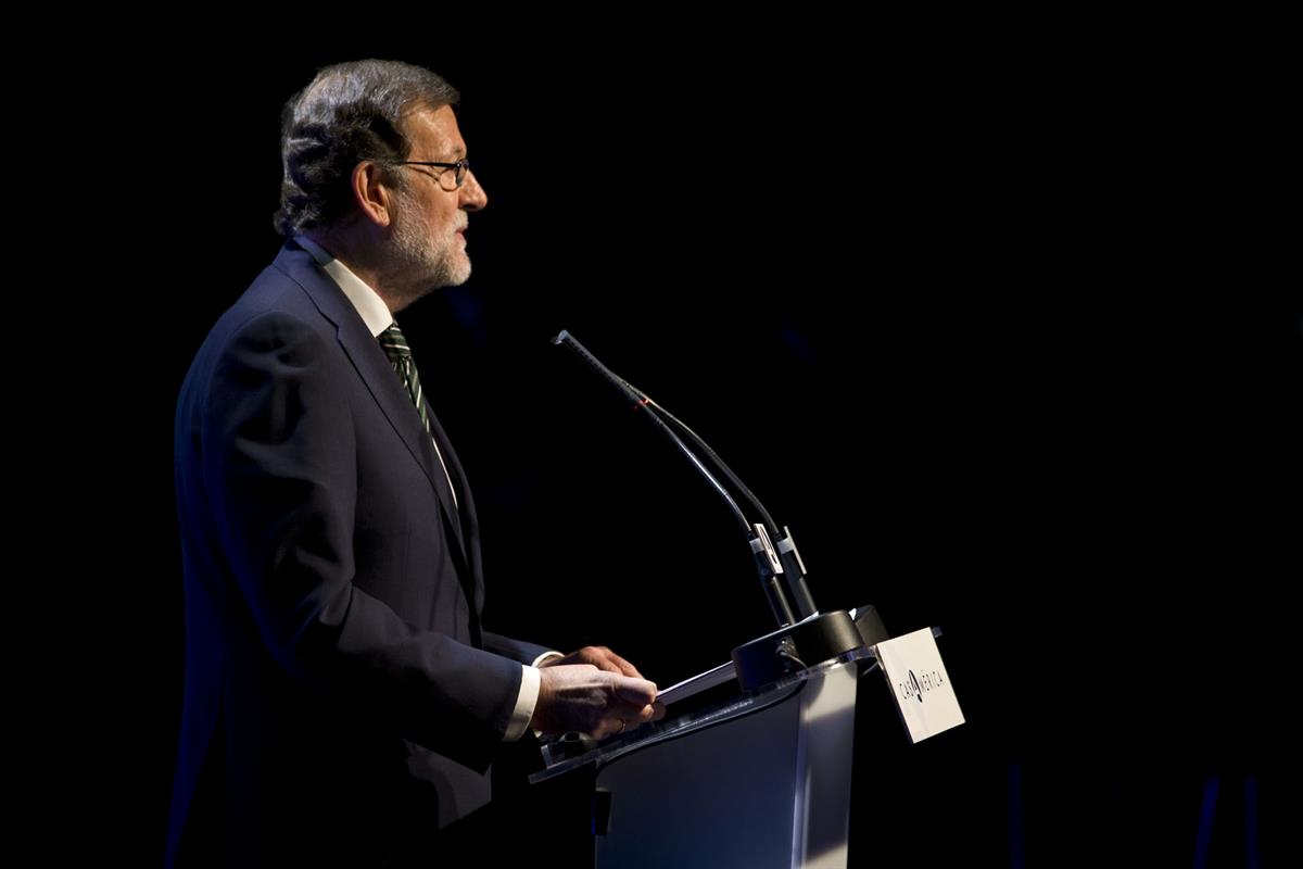 1/06/2016. Rajoy clausura la presentación del Informe de fortalezas de la Marca España. El presidente del Gobierno en funciones, Mariano Raj...