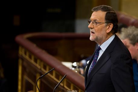 2/09/2016. Mariano Rajoy asiste a la sesión de investidura. El presidente del Gobierno en funciones y candidato a la reelección, Mariano Raj...