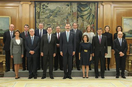 4/11/2016. Rajoy asiste a la jura o promesa de sus ministros. El presidente del Gobierno, Mariano Rajoy, asiste en el Palacio de La Zarzuela...