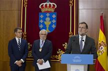 The President of the Government, Mariano Rajoy and Alberto N&uacute;&ntilde;ez Feijoo