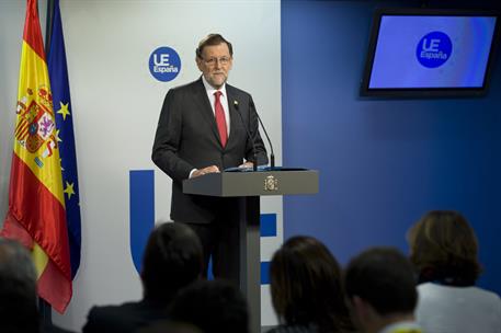 15/12/2016. Rajoy asiste al Consejo Europeo. El presidente del Gobierno, Mariano Rajoy, durante la rueda de prensa ofrecida al término del C...