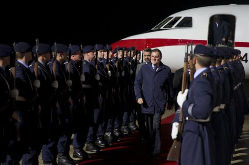 Rajoy a su llegada a Berlín