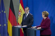 German Chancellor, Angela Merkel and the President of the Government, Mariano Rajoy