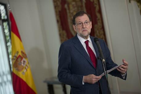 19/12/2016. Viaje de Mariano Rajoy a los Estados Unidos. El presidente del Gobierno, Mariano Rajoy, comparece ante los mediios de comunicaci...