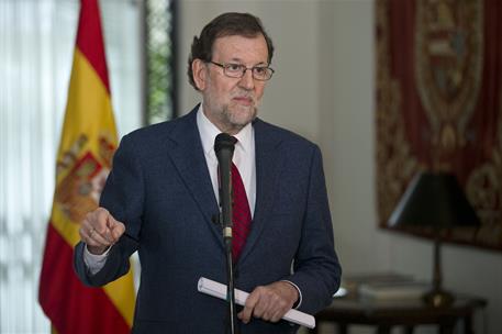 19/12/2016. Viaje de Mariano Rajoy a los Estados Unidos. El presidente del Gobierno, Mariano Rajoy, comparece ante los mediios de comunicaci...