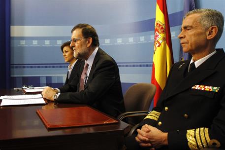24/12/2016. Rajoy felicita la Navidad a los militares en el exterior. El presidente del Gobierno, Mariano Rajoy, felicita las fiestas navide...