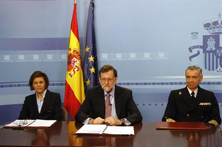 24/12/2016. Rajoy felicita la Navidad a los militares en el exterior. El presidente del Gobierno, Mariano Rajoy, felicita las fiestas navide...