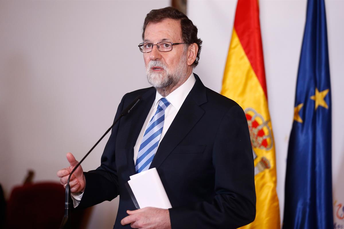 9/11/2017. Rajoy asiste a la investidura de Juncker como doctor honoris causa. El presidente del Gobierno, Mariano Rajoy, asiste a la ceremo...