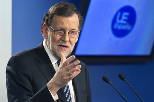 10/03/2017. Rajoy asiste al Consejo Europeo (segunda jornada). El presidente del Gobierno, Mariano Rajoy, durante la rueda de prensa posteri...