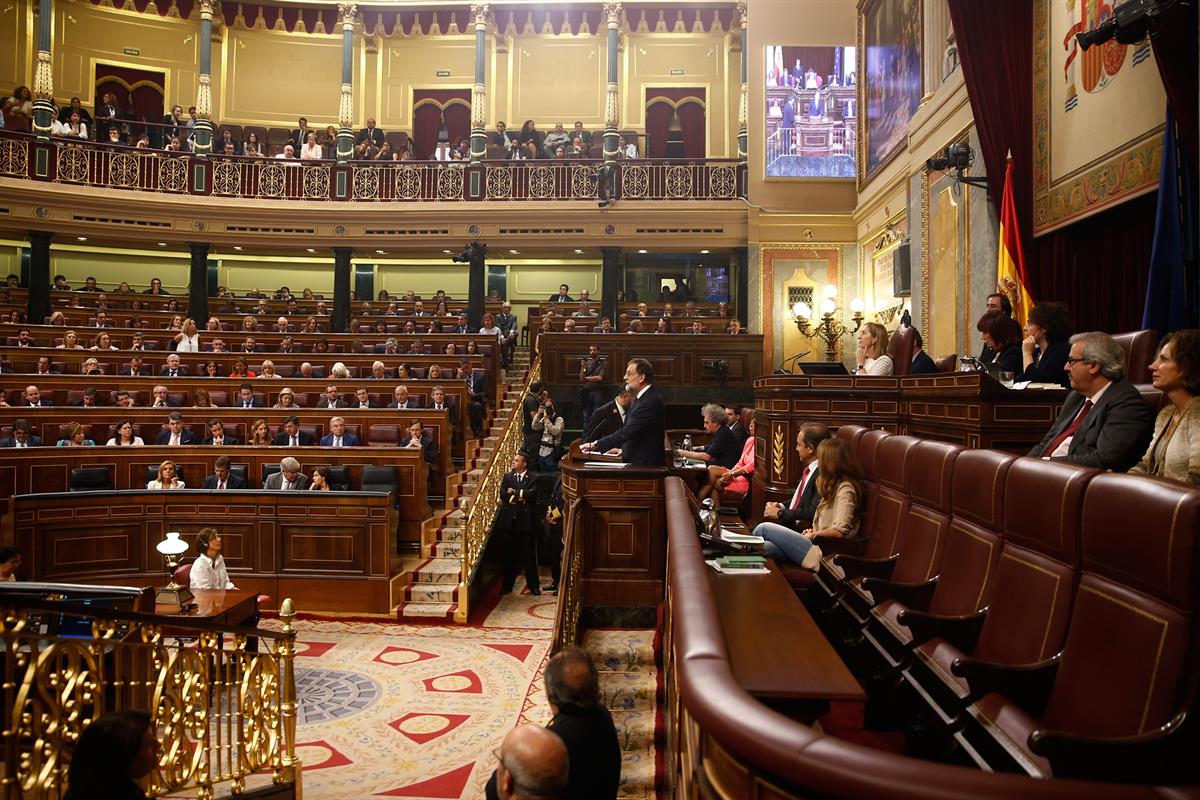 11/10/2017. Rajoy comparece en el Congreso de los Diputados. El presidente del Gobierno, Mariano Rajoy, comparece en el Congreso de los Dipu...