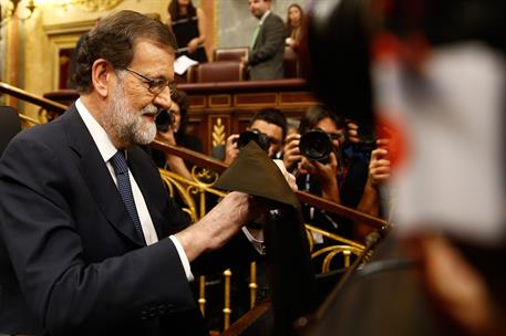 11/10/2017. Rajoy comparece en el Congreso de los Diputados. El presidente del Gobierno, Mariano Rajoy, comparece en el Congreso de los Dipu...