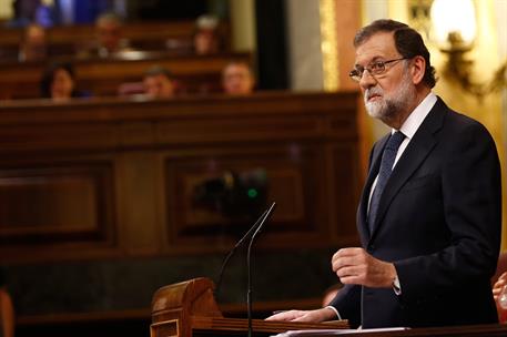 11/10/2017. Rajoy comparece en el Congreso de los Diputados. El presidente del Gobierno, Mariano Rajoy, comparece en el Congreso de los Dipu...