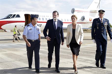 12/10/2017. Día de la Fiesta Nacional. El presidente del Gobierno, Mariano Rajoy, acompañado por la ministra de Defensa, María Dolores de Co...