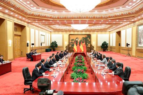 13/05/2017. Viaje de Mariano Rajoy a la República Popular de China. La delegación española, encabezada por el presidente del Gobierno, Maria...