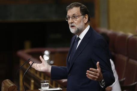 13/06/2017. Rajoy asiste en el Congreso al debate de la moción de censura. El presidente del Gobierno, Mariano Rajoy, interviene en el debat...