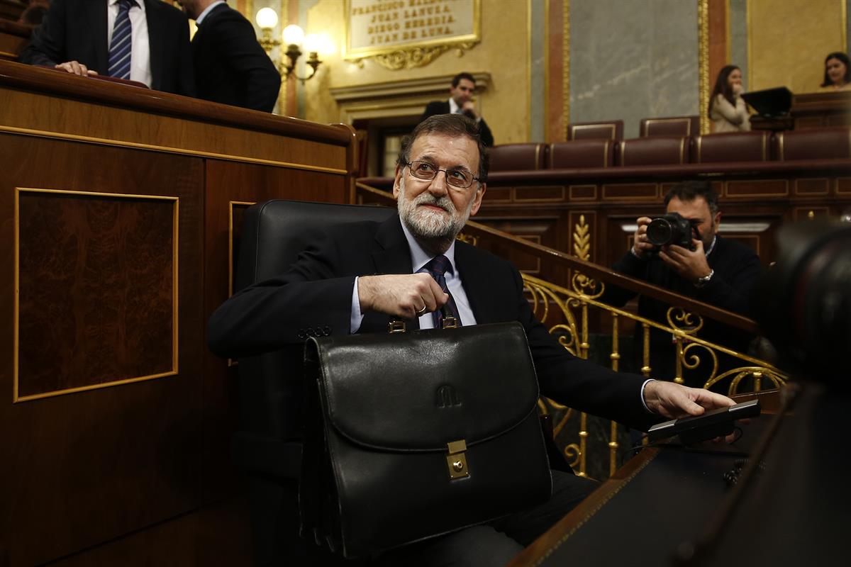 13/12/2017. Rajoy asiste a la sesión de control al Gobierno en el Congreso. El presidente del Gobierno, Mariano Rajoy, en el Congreso de los...