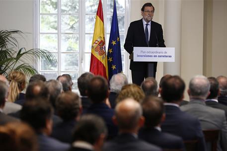 14/07/2017. Rajoy presenta el Plan Extraordinario de Inversiones en Carreteras. El presidente del Gobierno, Mariano Rajoy, durante su interv...