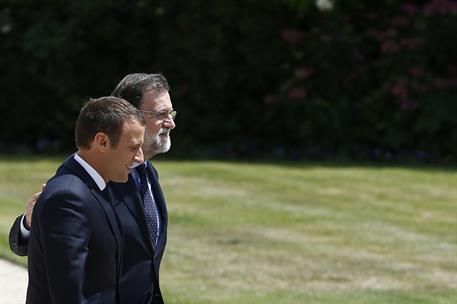 16/06/2017. Mariano Rajoy se reúne con el presidente francés Emmanuel Macron. El presidente del Gobierno, Mariano Rajoy, junto al presidente...