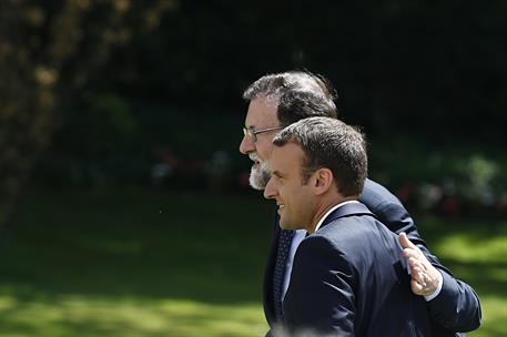 16/06/2017. Mariano Rajoy se reúne con el presidente francés Emmanuel Macron. El presidente del Gobierno, Mariano Rajoy, junto al presidente...