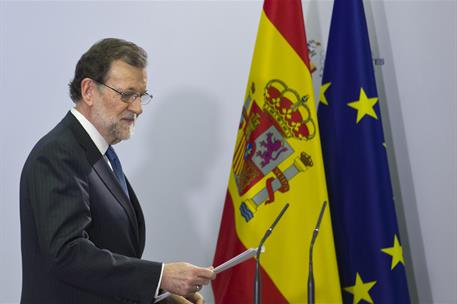 17/01/2017. Mariano Rajoy preside la VI Conferencia de Presidentes. El presidente del Gobierno, Mariano Rajoy, al inicio de la rueda de pren...