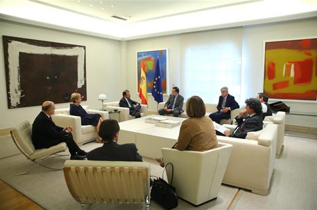 19/04/2017. Rajoy recibe al secretario de Relaciones Exteriores de México. El presidente del Gobierno, Mariano Rajoy, conversa con el secret...