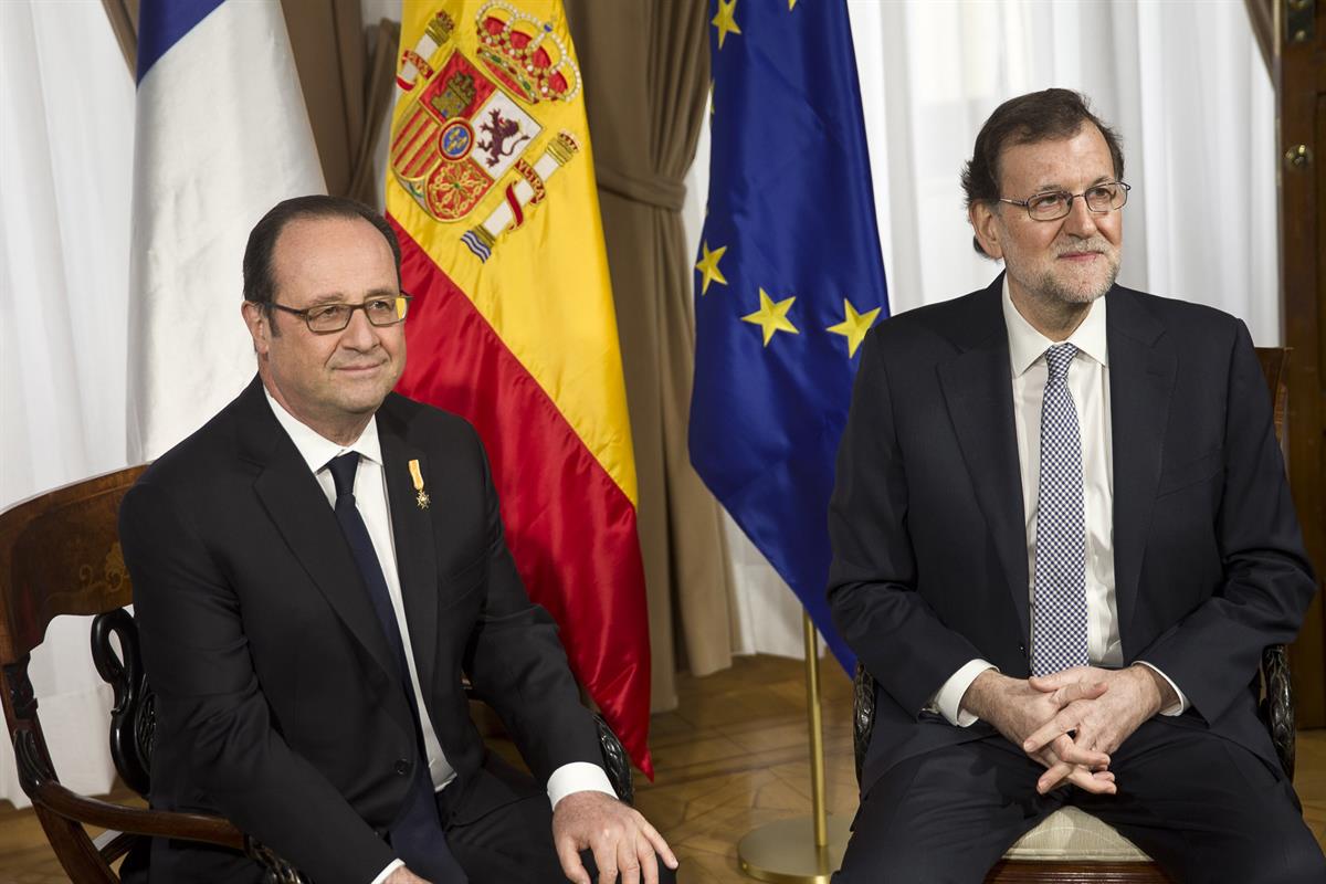 20/02/2017. XXV Cumbre Hispano-Francesa. El presidente del Gobierno, Mariano Rajoy, y el presidente de la República Francesa, François Holla...