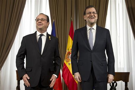 20/02/2017. XXV Cumbre Hispano-Francesa. El presidente del Gobierno, Mariano Rajoy, y el presidente de la República Francesa, François Holla...