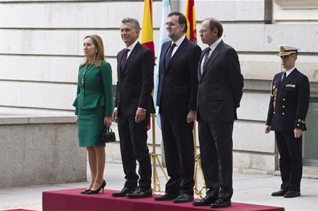 22/02/2017. Visita de Estado a España del presidente de Argentina. El presidente del Gobierno, Mariano Rajoy, y el presidente de Argentina, ...