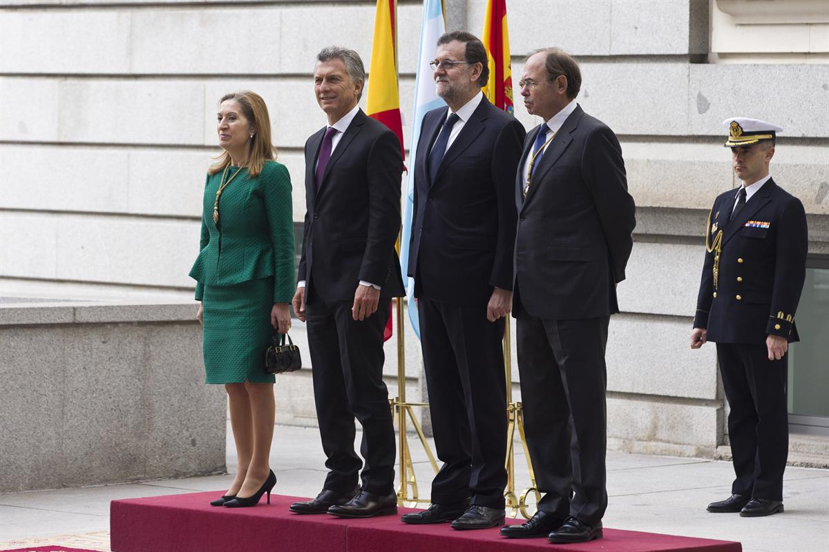 22/02/2017. Visita de Estado a España del presidente de Argentina. El presidente del Gobierno, Mariano Rajoy, y el presidente de Argentina, ...