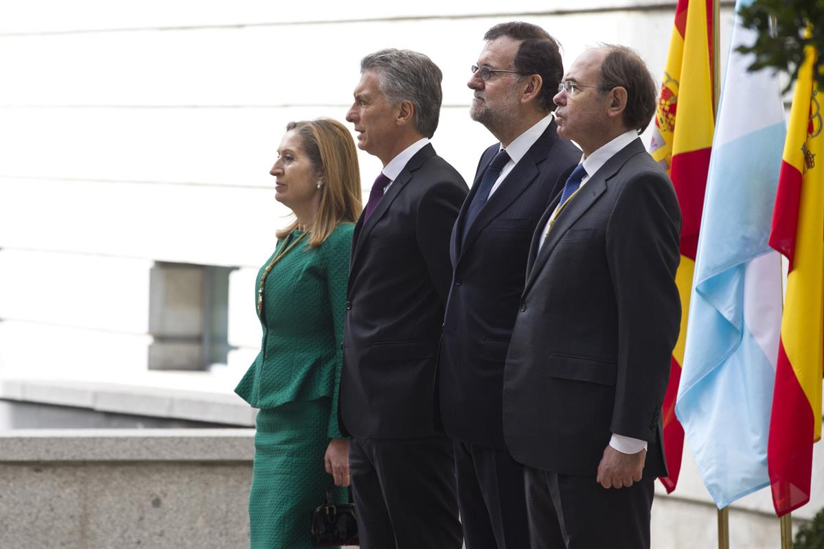 22/02/2017. Visita de Estado a España del presidente de Argentina. El presidente del Gobierno, Mariano Rajoy, y el presidente de Argentina, ...