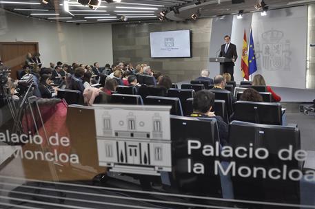 22/12/2017. Rajoy valora los resultados electorales en Cataluña. El presidente del Gobierno, Mariano Rajoy, durante la rueda de prensa en la...
