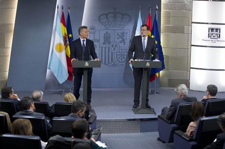 23/02/2017. Visita de Estado a España del presidente de Argentina. El presidente del Gobierno, Mariano Rajoy, junto al presidente de la Repú...