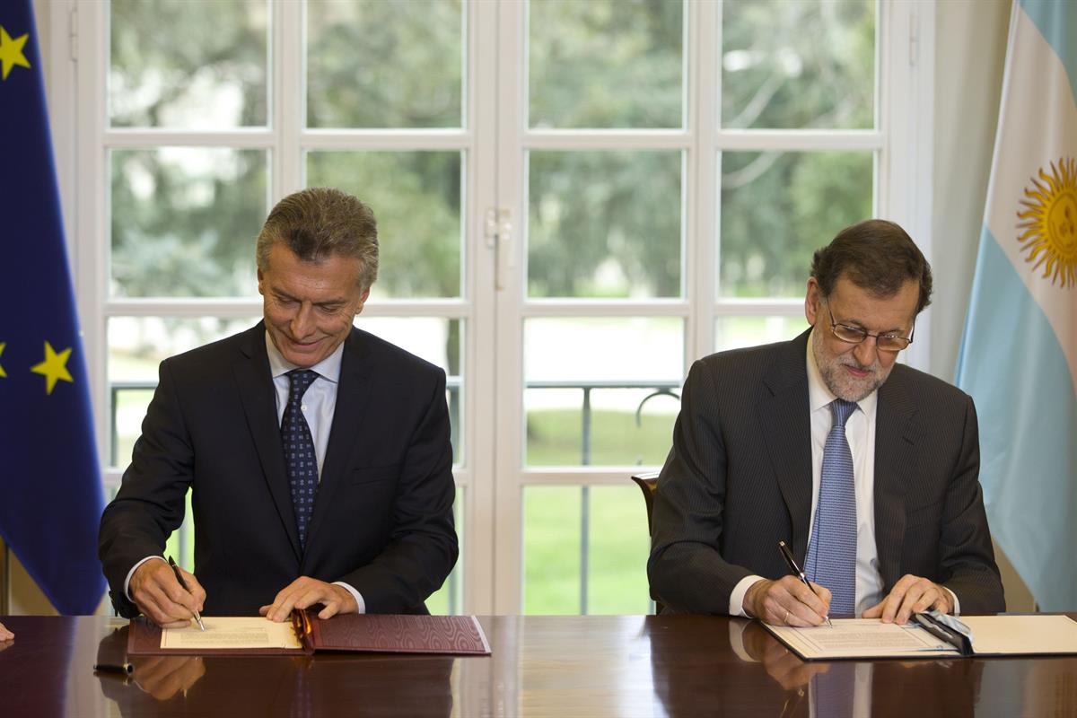 23/02/2017. Visita de Estado a España del presidente de Argentina. El presidente del Gobierno, Mariano Rajoy, junto al presidente de la Repú...