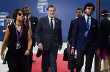 El presidente del Gobierno, Mariano Rajoy, durante la celebración del Consejo Europeo