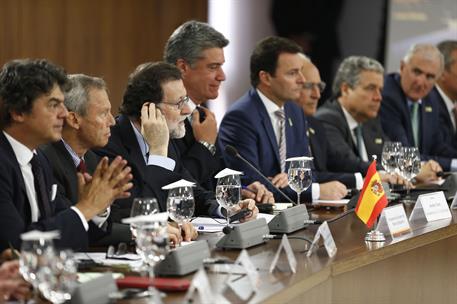 24/04/2017. Viaje oficial de Rajoy a Brasil (primera jornada). El presidente del Gobierno, Mariano Rajoy, durante la reunión mantenida con e...