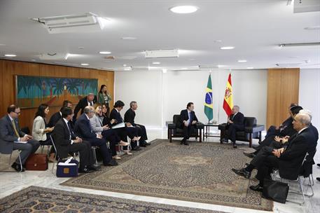 24/04/2017. Viaje oficial de Rajoy a Brasil (primera jornada). El presidente del Gobierno, Mariano Rajoy, y el presidente de la República Fe...