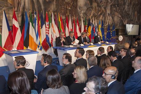 25/03/2017. Rajoy asiste al 60 aniversario de la UE. El presidente del Gobierno, Mariano Rajoy, asiste a la ceremonia de conmemoración del 6...